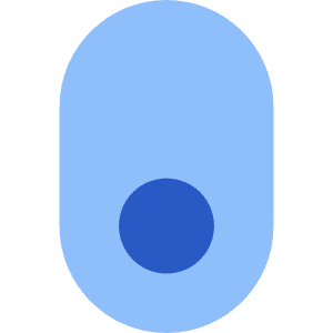 Vertical Toggle Button Single Bottom Icon from Core Flat Set
