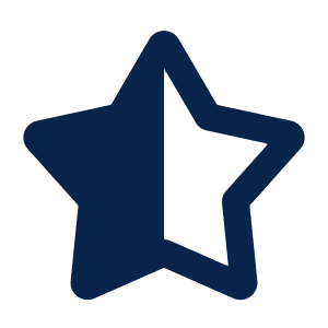 Star Half Fill Icon from Mingcute Fill Set