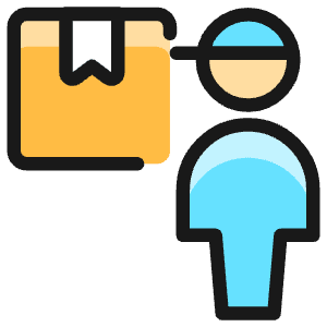Delivery Package Person Icon from Ultimate Colors - Free Set