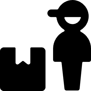 Delivery Package Person Icon from Ultimate Bold - Free Set