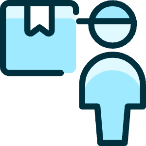 Delivery Package Person Icon from Ultimate Duotone - Free Set