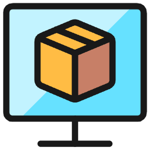 Shipment Online Monitor 1 Icon from Ultimate Colors - Free Set
