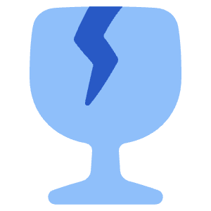 Fragile Icon from Plump Flat - Free Set