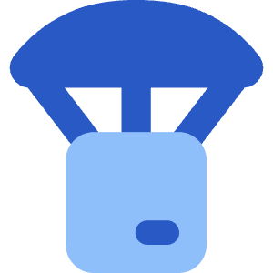 Parachute Drop Icon from Core Flat - Free Set