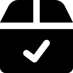 Shipment Check Icon from Core Solid - Free Set