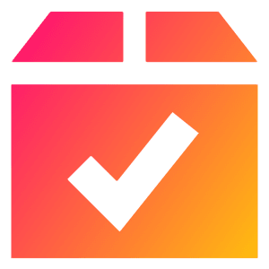 Shipment Check Icon from Sharp Gradient- Free Set