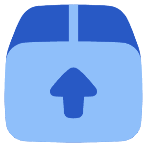 Shipment Upload Icon from Plump Flat - Free Set