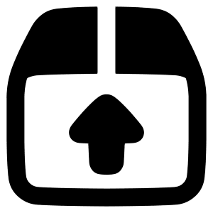 Shipment Upload Icon from Plump Remix - Free Set