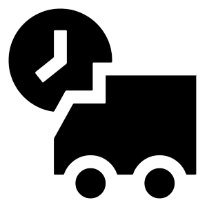 Transfer Truck Time Icon from Sharp Solid - Free Set