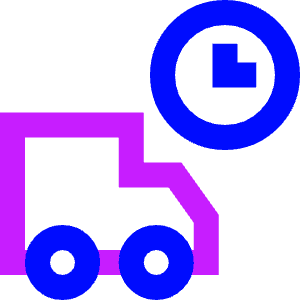 Transfer Truck Time Icon from Sharp Neon - Free Set