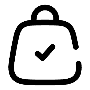 Bag Check Icon from Solar Broken Set