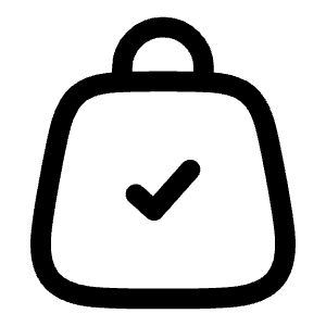 Bag Check Icon from Solar Linear Set