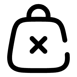 Bag Cross Icon from Solar Broken Set