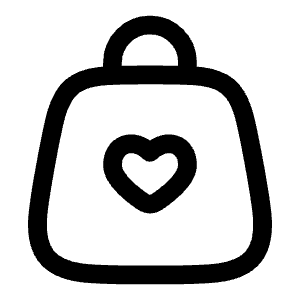 Bag Heart Icon from Solar Linear Set