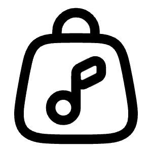 Bag Music Icon from Solar Linear Set