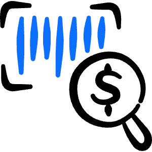 Barcode View Price Icon from Freehand Duotone - Free Set