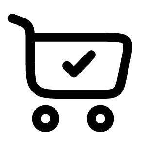 Cart Check Icon from Solar Linear Set