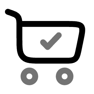 Cart Check Icon from Solar Line Duotone Set