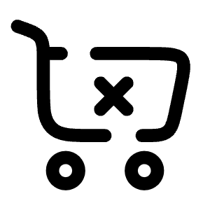 Cart Cross Icon from Solar Broken Set