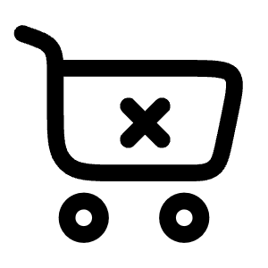 Cart Cross Icon from Solar Linear Set