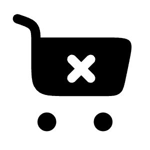 Cart Cross Icon from Solar Bold Set