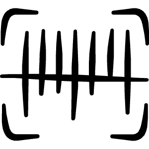 Code Barcode Scan Icon from Freehand Line - Free Set