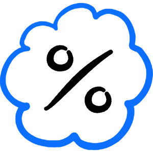 Discount Percent Bubble Icon from Freehand Duotone - Free Set