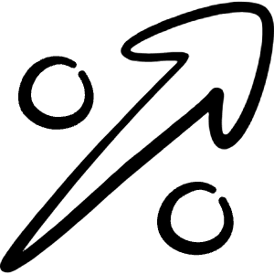 Discount Percent Increase Arrow Icon from Freehand Line - Free Set