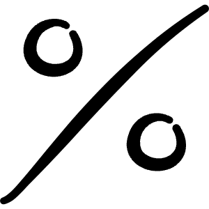 Discount Percent Thin Icon from Freehand Line - Free Set