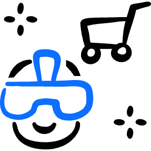 E Commerce Cart Vr Icon from Freehand Duotone - Free Set