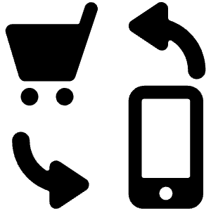 Mobile Shopping Cart Exchange Icon from Ultimate Bold - Free Set