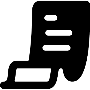 Receipt Icon from Ultimate Bold - Free Set