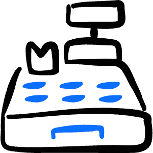 Receipt Cash Register Print Icon from Freehand Duotone - Free Set