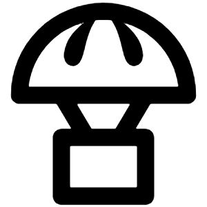 Shipping Parashoot Drop Icon from Nova Line - Free Set