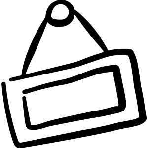 Shop Sign Icon from Freehand Line - Free Set