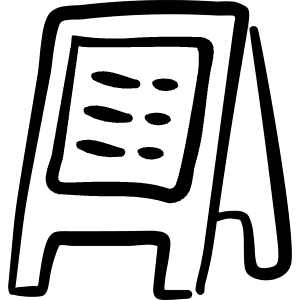 Shop Street Sign Icon from Freehand Line - Free Set