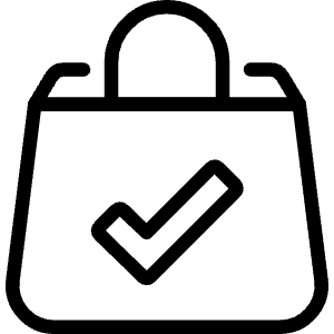 Shopping Bag Check Icon from Ultimate Light - Free Set