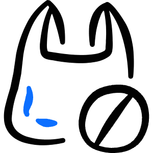 Shopping Bag No Plastic Icon from Freehand Duotone - Free Set