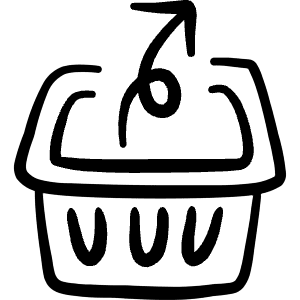 Shopping Basket Arrow Out Icon from Freehand Line - Free Set