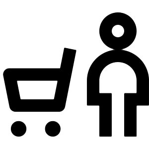 Shopping Cart Men Icon from Nova Line - Free Set