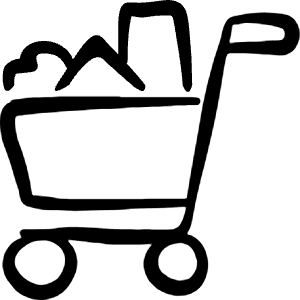 Shopping Cart Trolley Full Icon from Freehand Line - Free Set