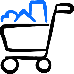 Shopping Cart Trolley Full Icon from Freehand Duotone - Free Set