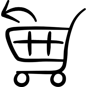 Shopping Cart Trolley Upload Icon from Freehand - Free Set