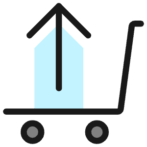 Shopping Cart Upload Icon from Ultimate Colors - Free Set