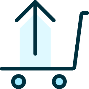 Shopping Cart Upload Icon from Ultimate Duotone - Free Set