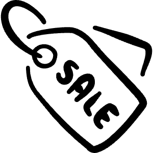 Tag Sale Price Icon from Freehand Line - Free Set