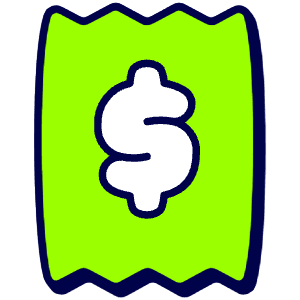Reciept 1 Icon from Stickies Duo - Free Set