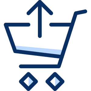 Shopping Cart Upload 2 Icon from Cyber Duotone - Free Set