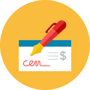 Bank Check Icon from Kameleon Colors - Free Set