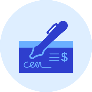 Bank Check Icon from Kameleon Duo - Free Set